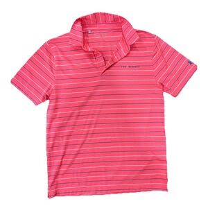 Under Armour Men's Loose Medium Golf Shirt Heatgear Pink Red